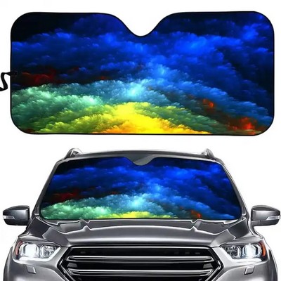 Full Printing Foldable Car Visor Window Shield Sun Shade