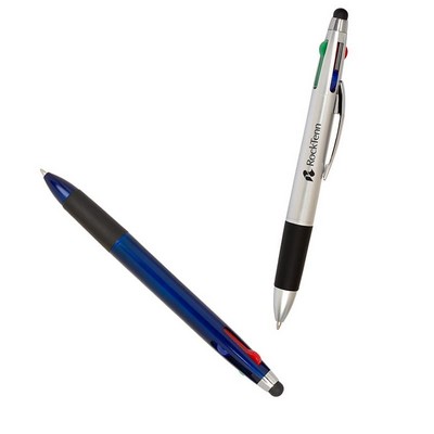 Quad Color-Write Pen with Stylus