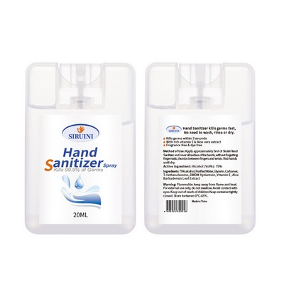 Credit Card Hand Sanitizer Spray