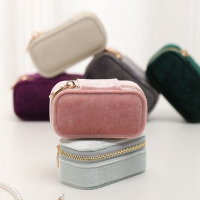 Elegant Mini Velvet Travel Jewelry Box