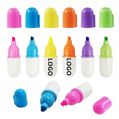 Mini Pill Shaped Highlighter Pens