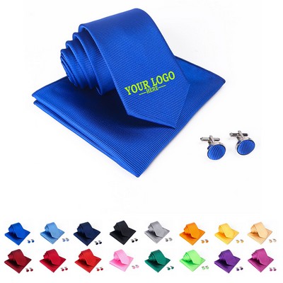 Satin Tie Pocket Square Set