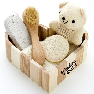 Custom Teddy Bear 5-Piece Spa Kit In Box