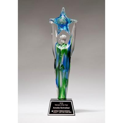 Victory Star Art Glass 11.5"