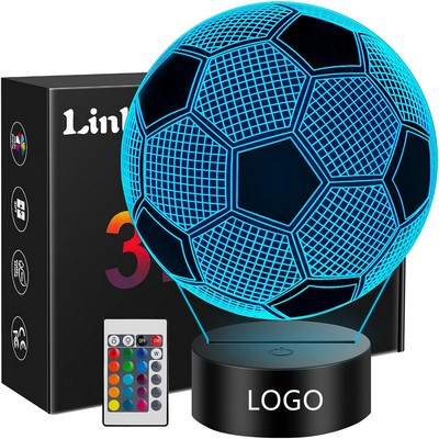 16 Colors Changing Soccer Night Light With Remote Control