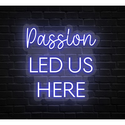 Passion Led Us Here Neon Sign