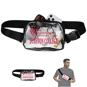 "EVERYWHERE" Clear Stadium Compliant Cross-Body Belt Bag