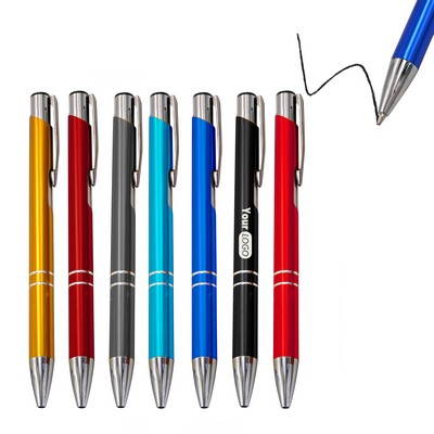 Metal Press Type Colored Ballpoint Pen