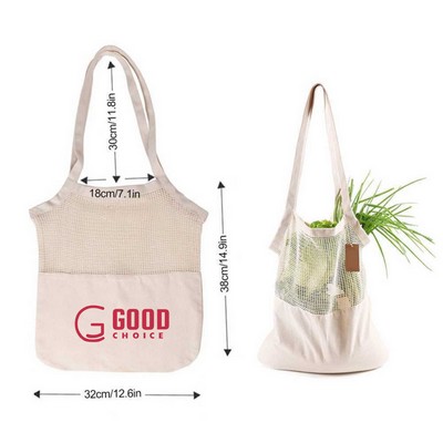 Reusable Cotton Mesh Tote Bag