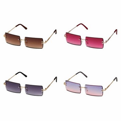 Vintage Rimless Rectangle Women's Sunglasses