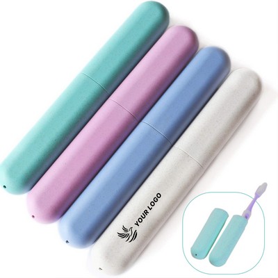 High Quality Wheat Straw Travel Toothbrush Case And Holder