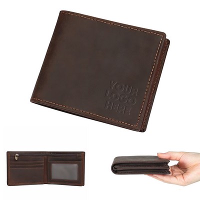 Men's Genuine Leather Bifold Wallet