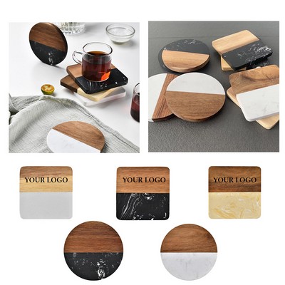 Marble And Acacia Wooden Coasters