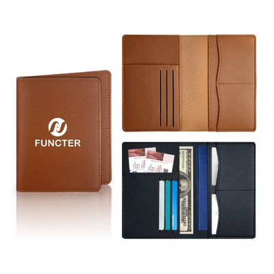 Passport Holder Card Slots Receipt Slots Passport Cover for Trip Travel Wallet Receipt Organizer