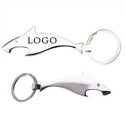 Shark Metal Bottle Opener Keychain