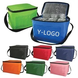 6 Pack Cooler Bag - Polyester Insulated Lunch Bag