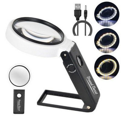 6X 25X Magnifying Glasses With Light And Stand