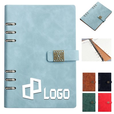 Refillable 6-Rings Notebook W/ Magnetic Window Gille Closure