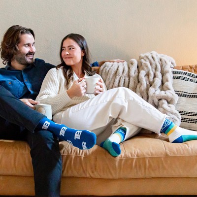 Cotton Movie Night Socks - Cinema-Inspired Comfort for Film Buffs - American Made