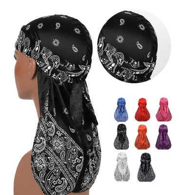 Silk Durage Headwraps Silky Satin Pirate Cap