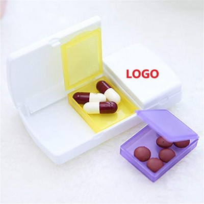 Plastic Pill Box with Cutter for Pill Storage