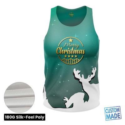 Women's Sublimation Jersey Style Tank Top - 180G Silk-Feel