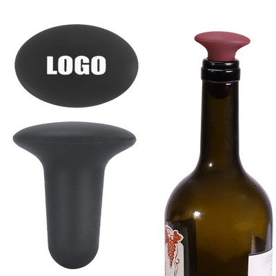 Elegant Oval Panel Nail Shaped Silicone Wine Stopper Cork