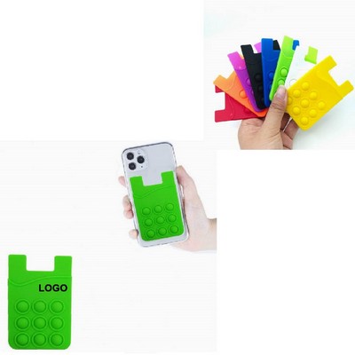 Silicone Push Bubble Pop Fidget Toy Phone Wallet