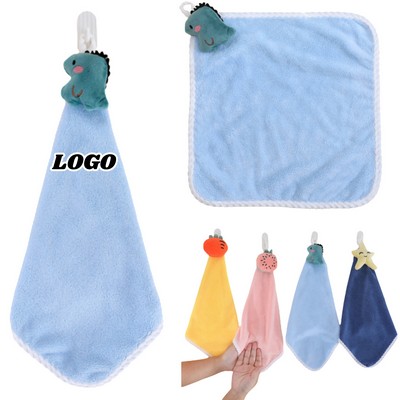 Hanging Coral Fleece Hand - Drying Towel