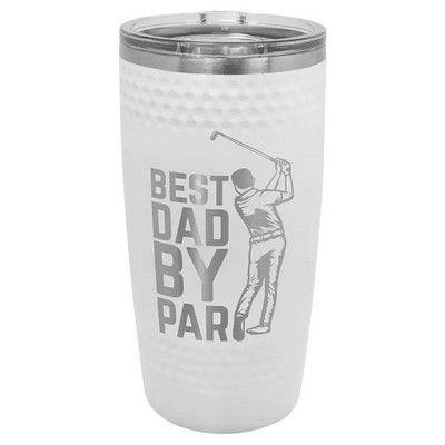 20 Oz. Polar Camel® White Golf Tumbler w/Dimples And Slide