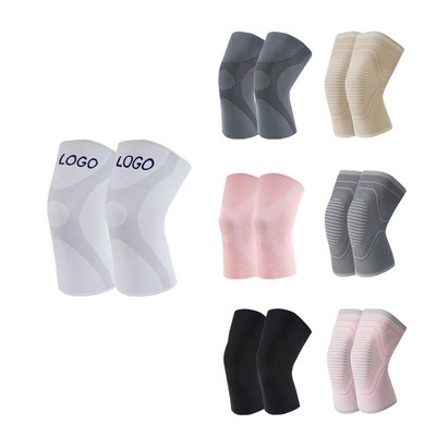 Knitted Outdoor Sports Silicone Non-Slip Knee Sleeves