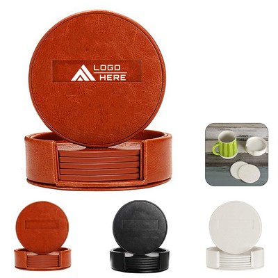 Leather Round Coaster