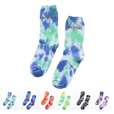 Cotton Tie Dye Knit Socks