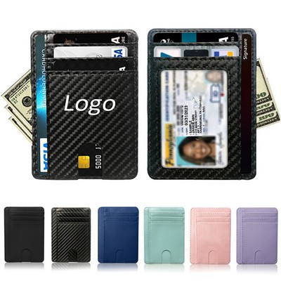 RFID Leather ID Card Badge Holder