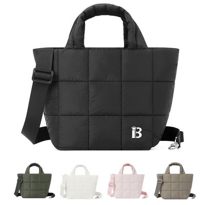 Puffer Tote Bag w/ Adjustable Strap