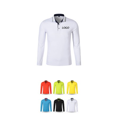 Wicking Golf Long Sleeve Polo Shirt