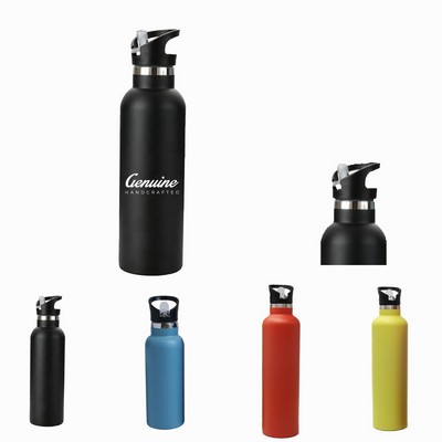 32oz Stainless Steel Double-Wall Insulated Sports Bottle with Straw