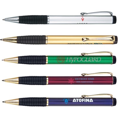 Twist Action Ballpoint Pen w/ Comfort Rubber Grip