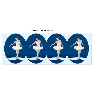 Ballerina Panoramic Metal Photo Magnet (1 5/8"x4 5/8")