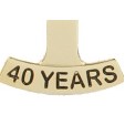 40 Year Stock Die Struck Pin