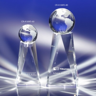 Exposure Crystal Globe Award 8-1/2"H