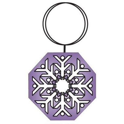 Snowflake Executive Key Chain w/Mirrored Back (6 Square Inch)