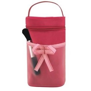 Ribbon Roll Shape Cosmetic Bag w/ Handle