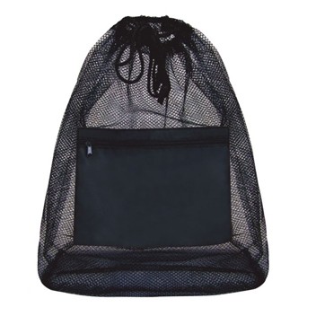 Mesh Drawstring Duffle Bag w/ Front Pocket