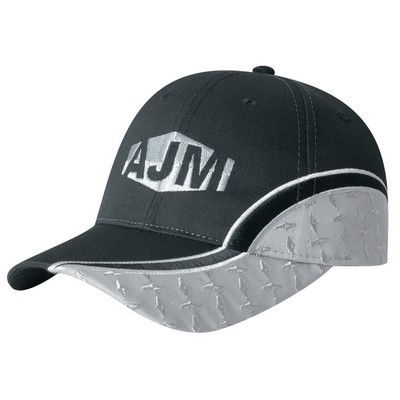 Polycotton Diamond Plate Accent Cap w/2-Tone Peak & Side