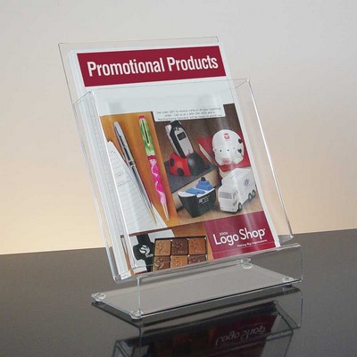 Slant-Back Clear Acrylic Literature Holder - Countertop