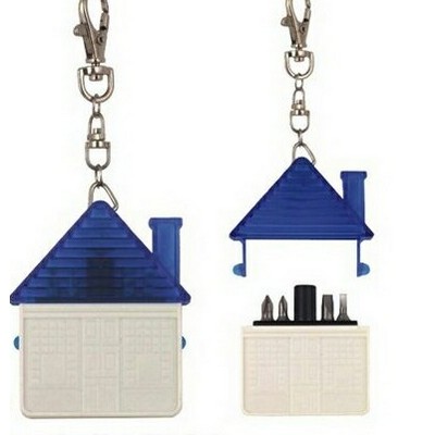 House Shaped Key Chain w/ Tools