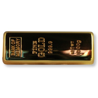 2 GB Gold Bar Style Flash Drive