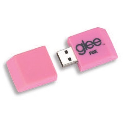 64 MB Custom PVC USB Drive w/Key Chain