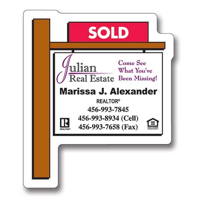 Magnet - Real Estate Sold Sign Shape (2.25x2.75) - 20 Mil.